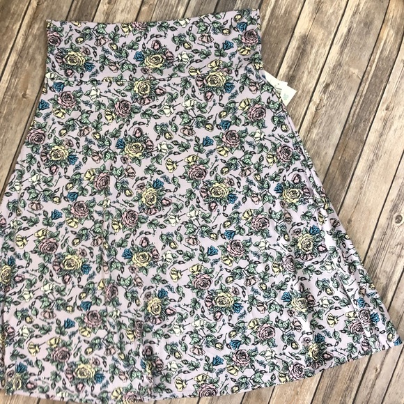 ♦️2/$30 Roses Azure LuLaRoe A-line Skirt / Top - Picture 3 of 8